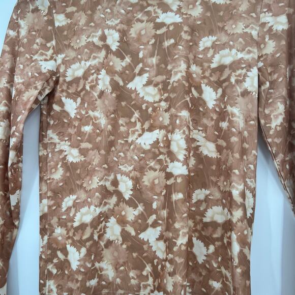 Aritzia Wilfred hour longsleeve brown cream exclusive design stretch size medium - Picture 5 of 8